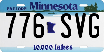 MN license plate 776SVG