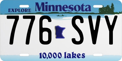 MN license plate 776SVY