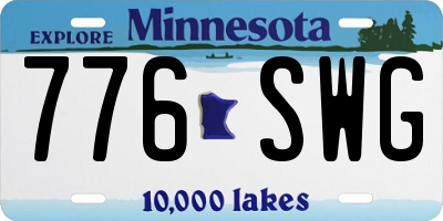 MN license plate 776SWG