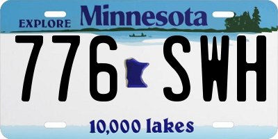 MN license plate 776SWH