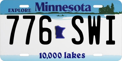 MN license plate 776SWI