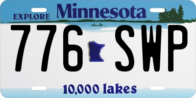 MN license plate 776SWP