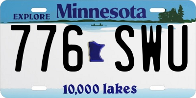MN license plate 776SWU