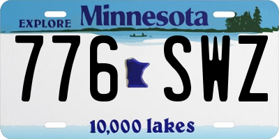 MN license plate 776SWZ