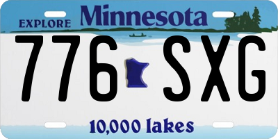 MN license plate 776SXG