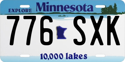MN license plate 776SXK
