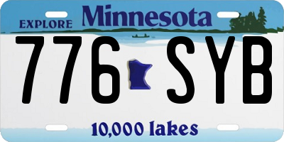 MN license plate 776SYB