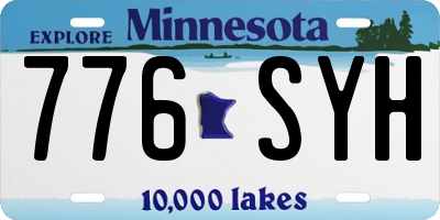 MN license plate 776SYH