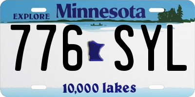 MN license plate 776SYL