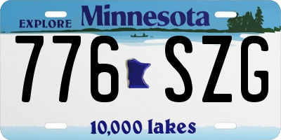 MN license plate 776SZG
