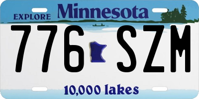 MN license plate 776SZM