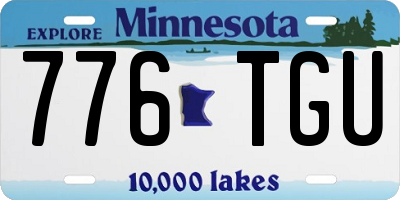 MN license plate 776TGU
