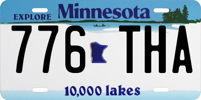 MN license plate 776THA