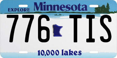 MN license plate 776TIS