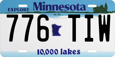 MN license plate 776TIW