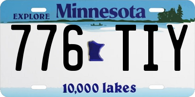 MN license plate 776TIY