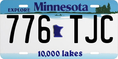 MN license plate 776TJC