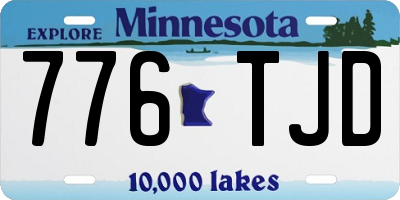 MN license plate 776TJD