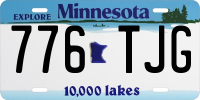 MN license plate 776TJG