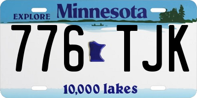 MN license plate 776TJK