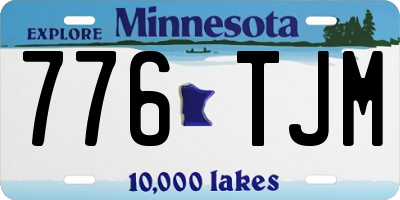 MN license plate 776TJM