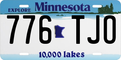 MN license plate 776TJO