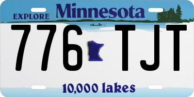 MN license plate 776TJT