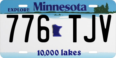 MN license plate 776TJV