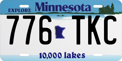 MN license plate 776TKC