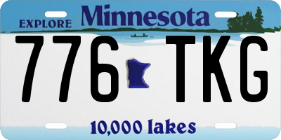 MN license plate 776TKG