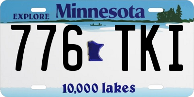 MN license plate 776TKI