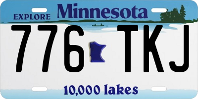 MN license plate 776TKJ