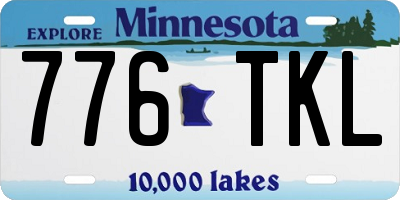 MN license plate 776TKL