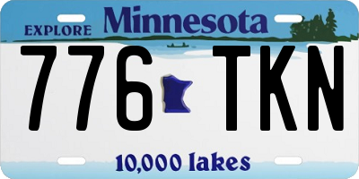 MN license plate 776TKN