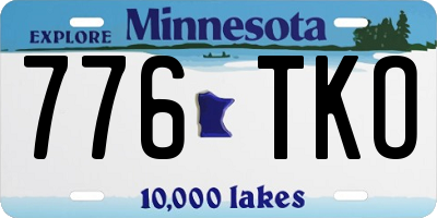MN license plate 776TKO