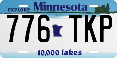 MN license plate 776TKP