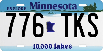 MN license plate 776TKS