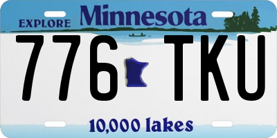 MN license plate 776TKU