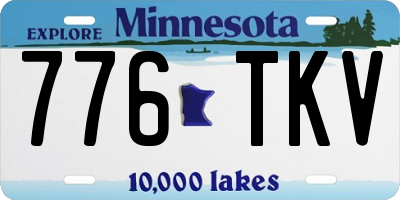 MN license plate 776TKV