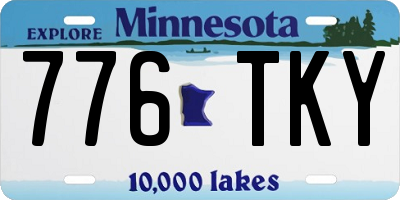 MN license plate 776TKY