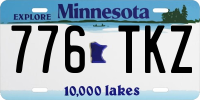 MN license plate 776TKZ