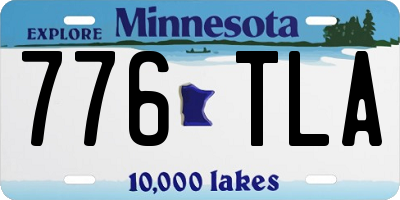 MN license plate 776TLA