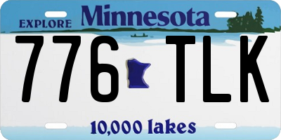 MN license plate 776TLK