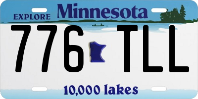 MN license plate 776TLL