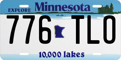 MN license plate 776TLO