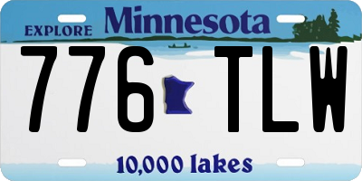 MN license plate 776TLW