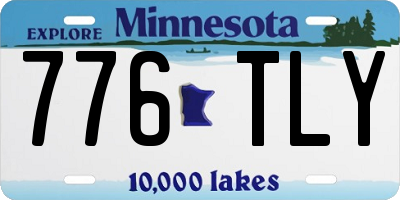 MN license plate 776TLY