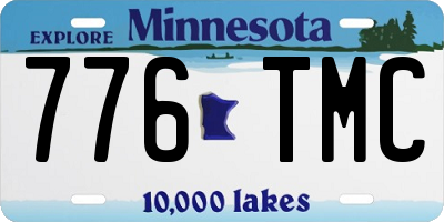MN license plate 776TMC