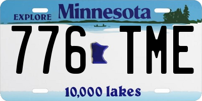 MN license plate 776TME