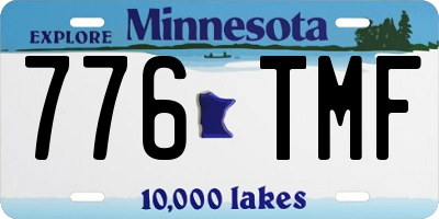MN license plate 776TMF